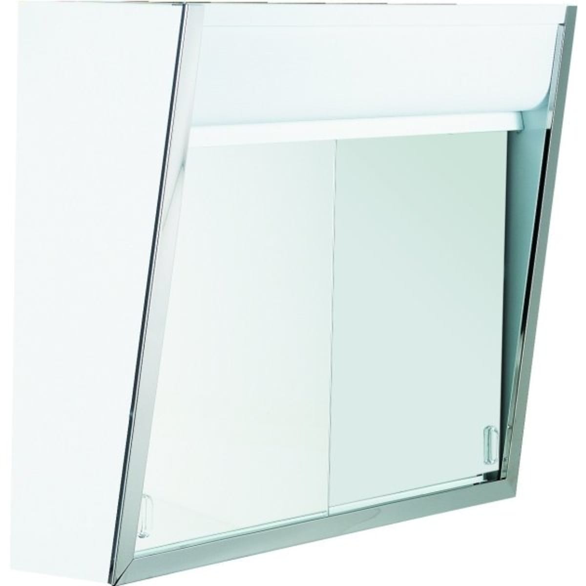 24w X 19 1 2 H Top Lighted Sliding Door Mirror Medicine Cabinet