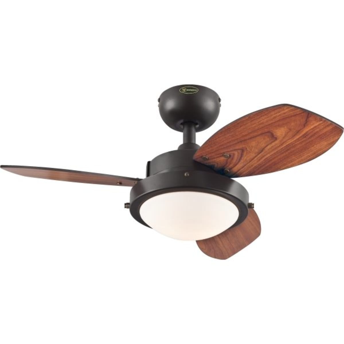 Hunter Caraway 44 Dual Mount Ceiling Fan Brushed Nickel Frosted