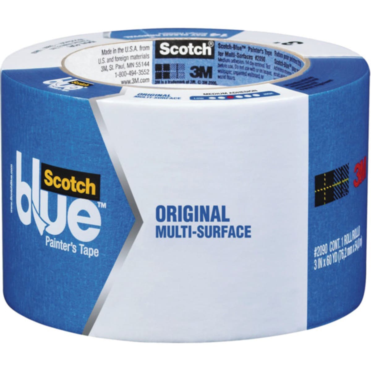 3m 2090 18n 3 4 X 60yd Blue Multi Surface Painters Masking Tape S
