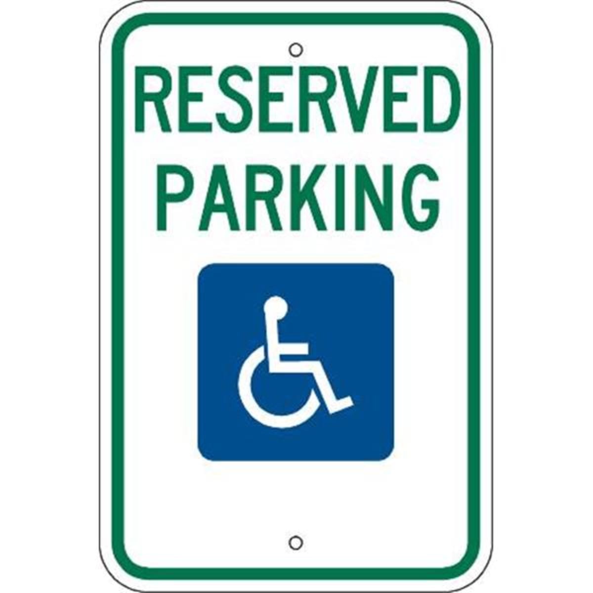 Reserved Parking Handicap Print White and Black Notice Parking Plastic Small Sign 7.5x10.5 Inch 1 Pack of Signs 