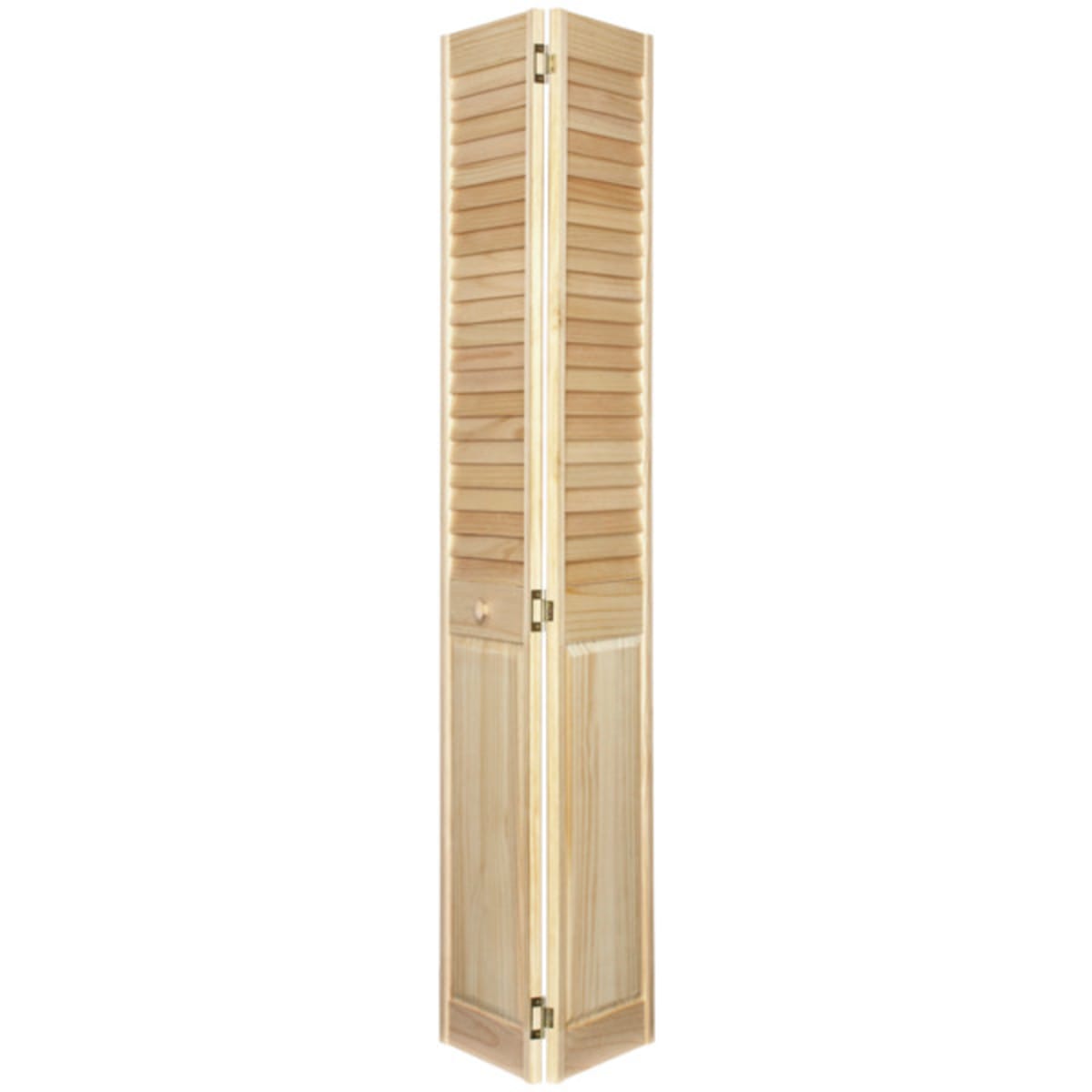 28x80 2 Louver Panel Stain Ready Solid Wood Bifold Door Hd Supply
