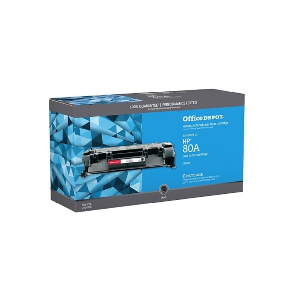 Office Depot® HP 80A / CF280A Remanufactured Black Toner Cartridge | HD  Supply