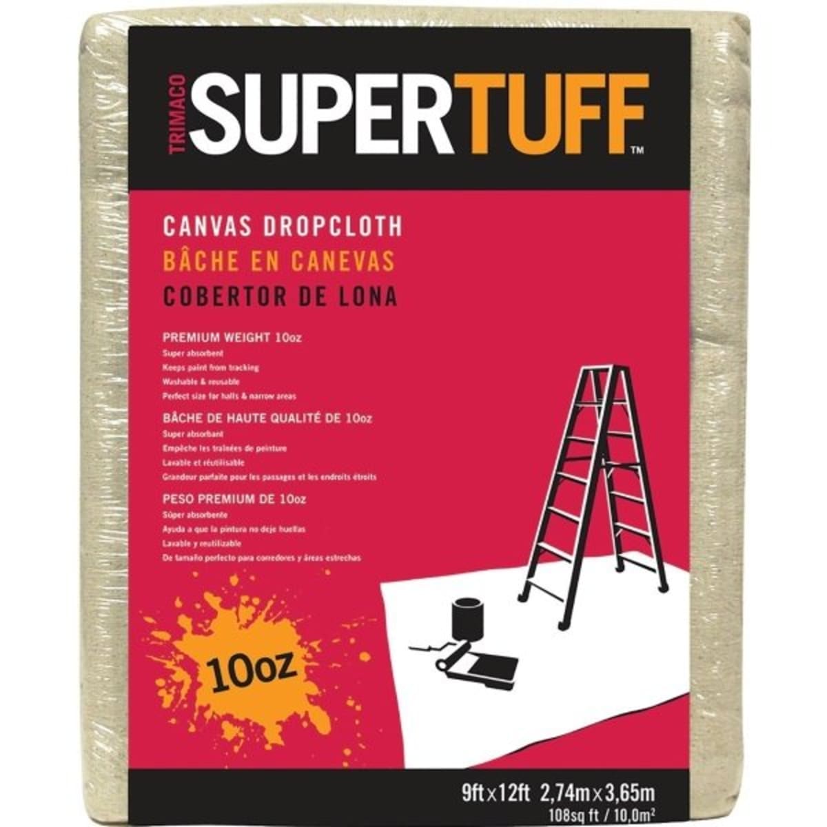 Trimaco 51121 9 X 12 10 Oz Super Tuff Canvas Drop Cloth Hd Supply
