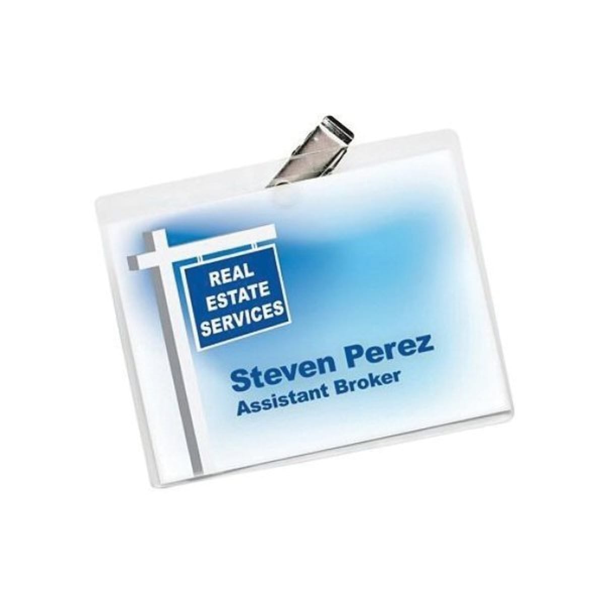 Office Depot® Clear Plastic Top-Load Clip-Style Name Badge Holder | HD  Supply