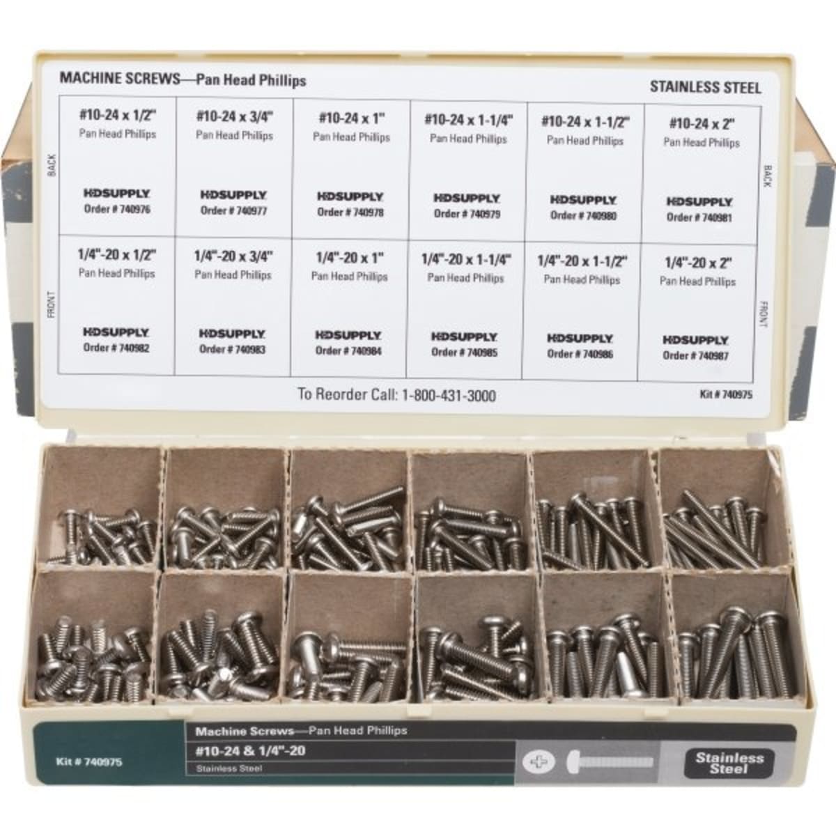 Seachoice KP6945SC Tapping and Machine Screw Kit - 750 Piece