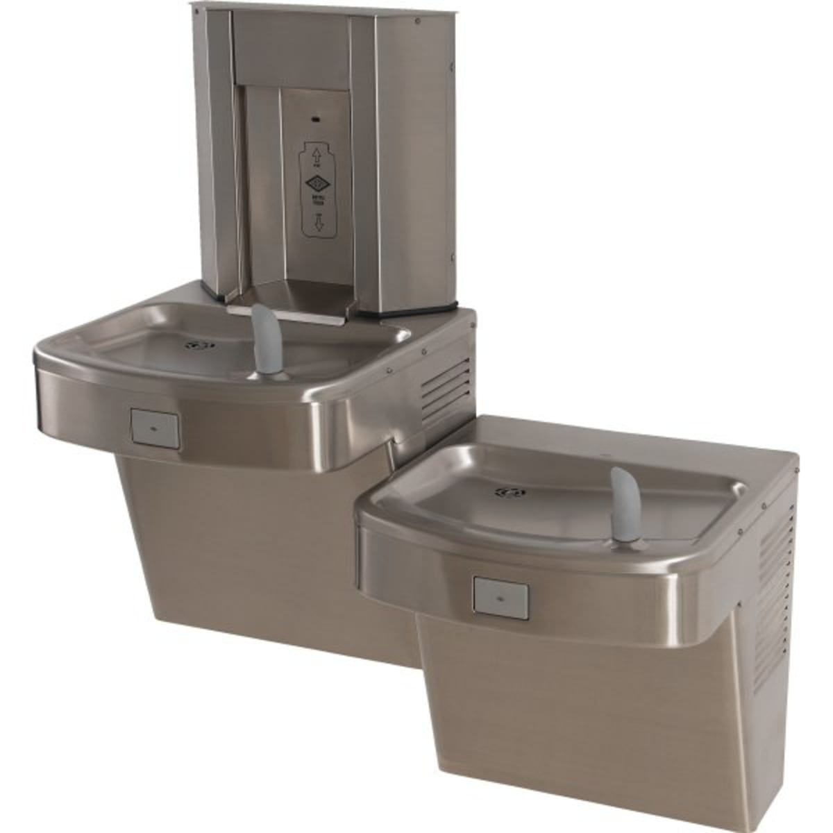 Acorn Bi Level Water Cooler And Bottle Filler Stainless Steel Hd Supply Elkay ezh2o bi level water cooler with bottle filler for sale now on equipartsdrinkingfountais. acorn