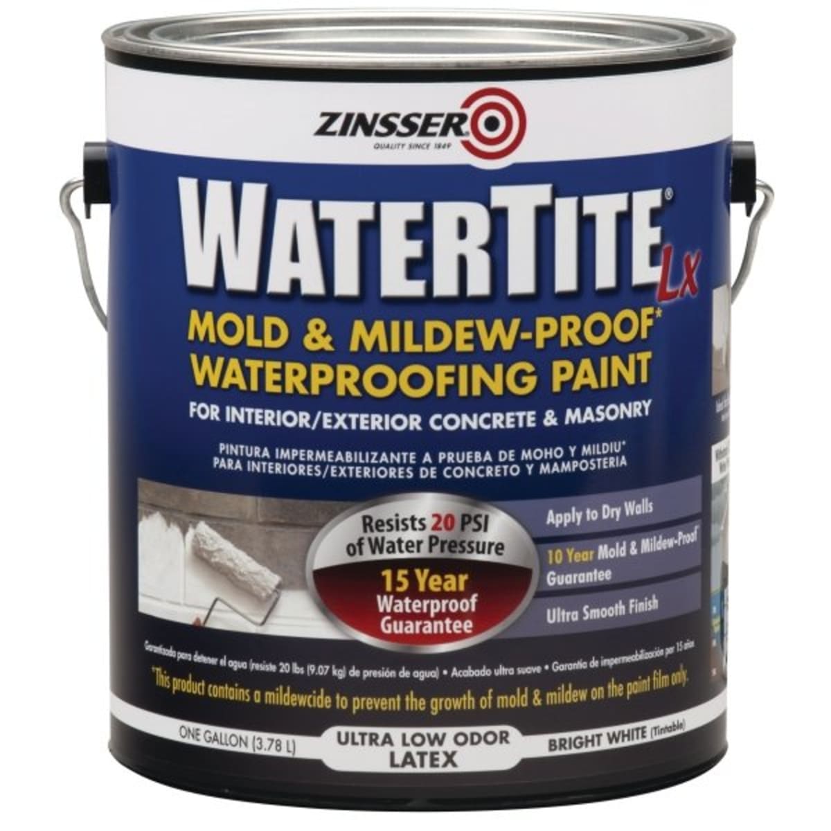Zinsser 1 Gal Watertite Lx Mold Proof Waterproofing Paint Matte