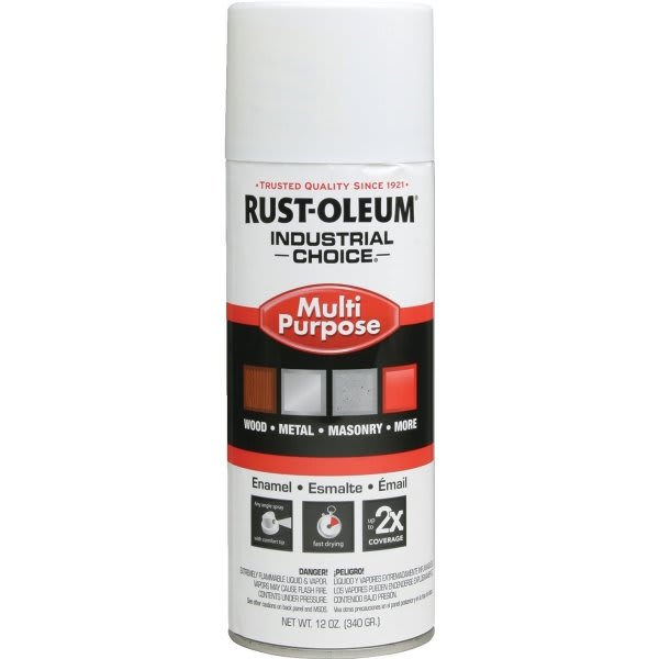 RustOleum Enamel Spray Paint, White, 12 Oz HD Supply
