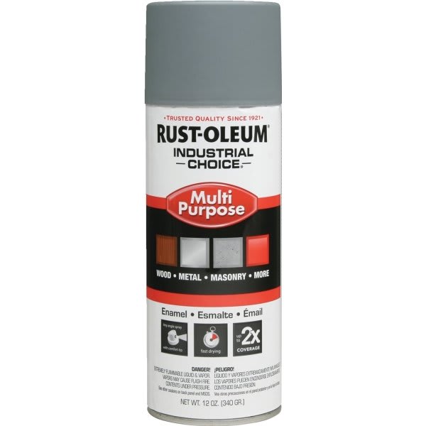 Rust-Oleum 12 Oz Industrial Choice Enamel Flat Spray Paint - Gray