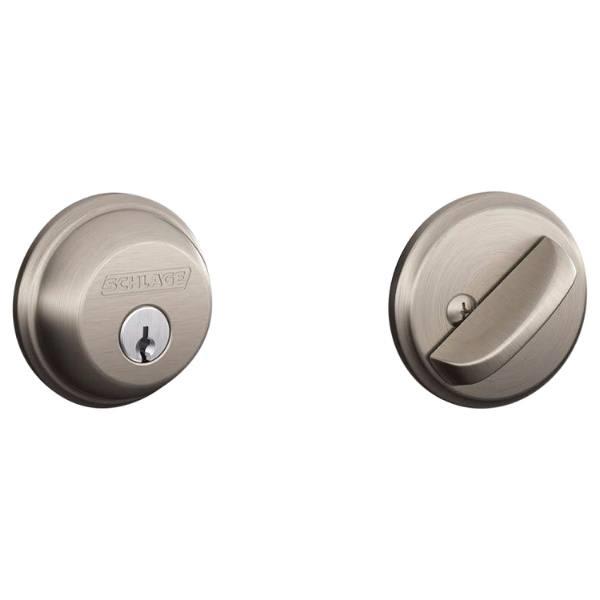 Schlage B500 Series Grade 2 Single Cylinder Deadbolt, C123 Keyway