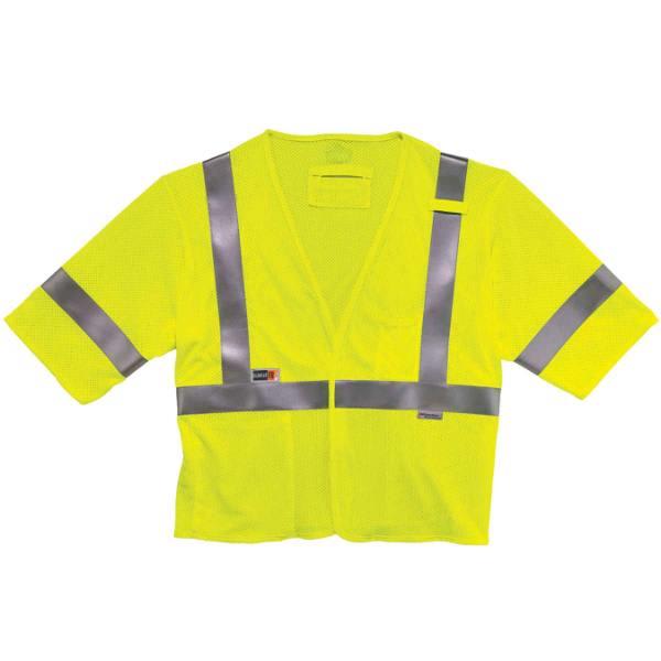 Ergodyne® Glowear® 8356frhl Type R Class 3 Fr Modacrylic Vest, Lime, 4xl/5xl