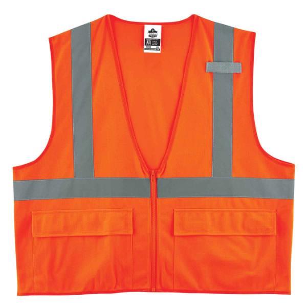 Ergodyne® Glowear® 8225z Type R Class 2 Standard Solid Vest, Orange, 2xl/3xl