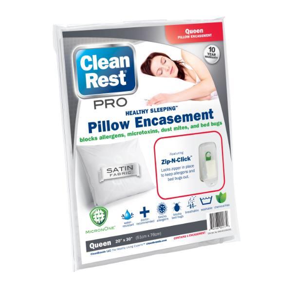 Cleanrest Pro Pillow Encasement Queen, Case Of 4