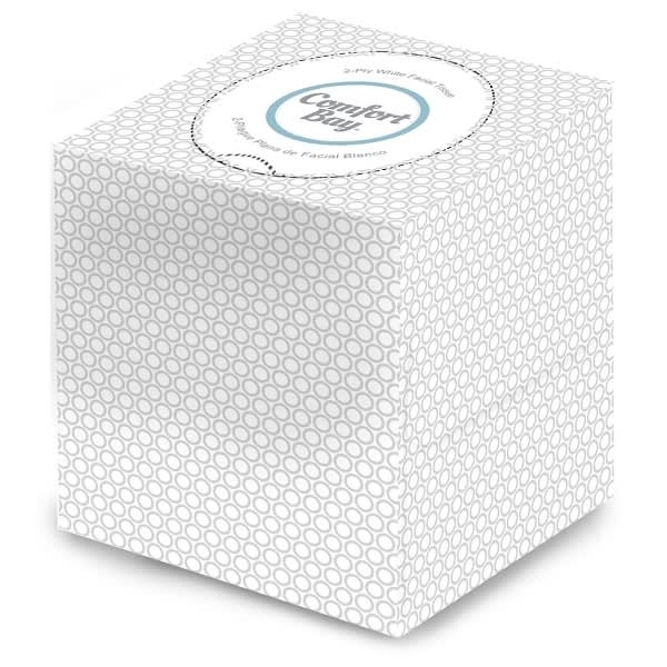 Comfort Bay®  Facial Tissue Cube Box Case Of 36