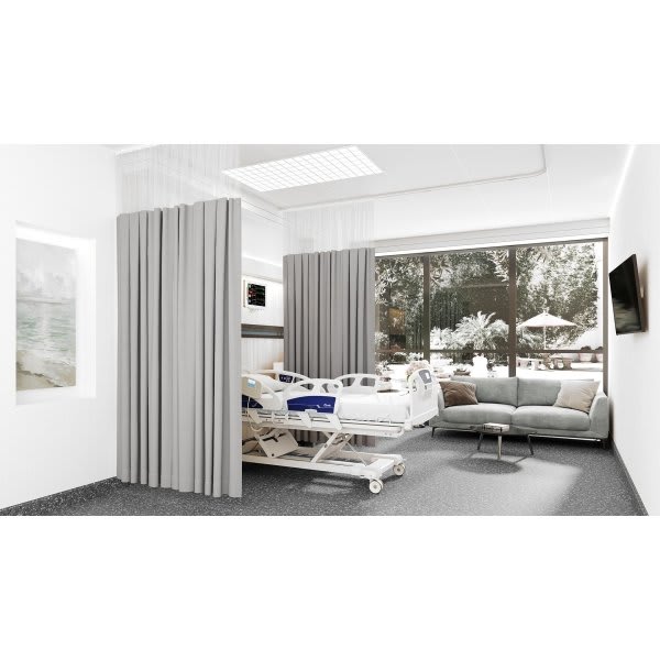 Threadwell Vegas Pattern Privacy Curtain Gull 216w X 84h