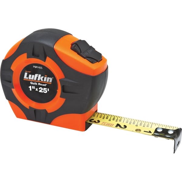 Ruban De Mesure Lufkin 25mm X 8m (26') Orange Fluo Hi-Viz® - Série 1000 - Modèle HV1048CME