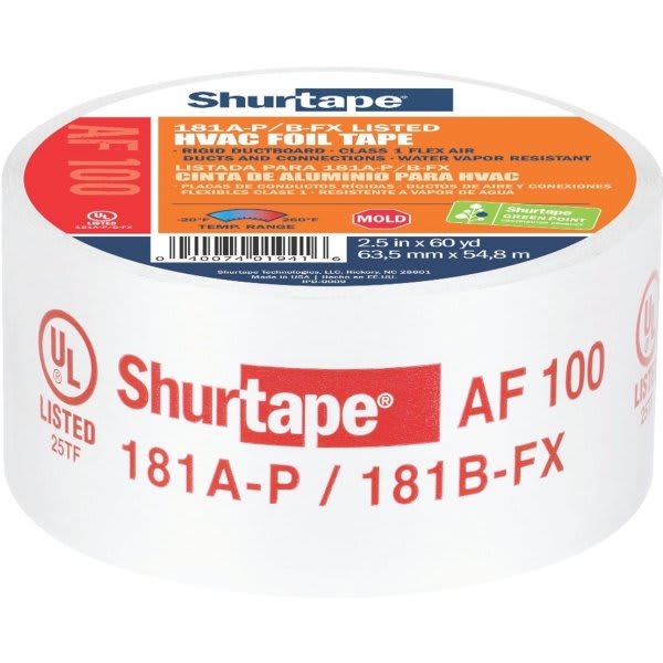 Shurtape® 2.5" X 60.1 Yd. Af100 HVAC Foil Tape