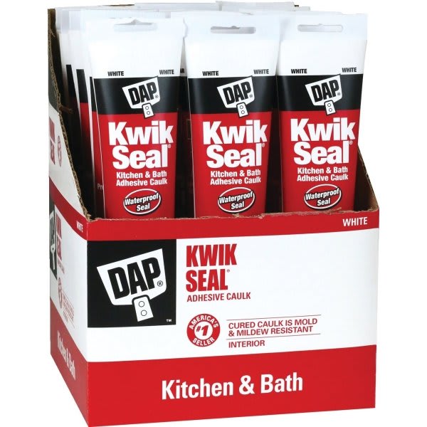 DAP 5.5 Oz Kwik Seal Plus Caulk (Clear) (12Count) HD Supply
