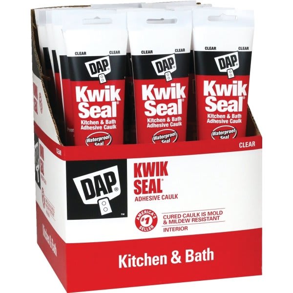 Dap® 5.5 Oz. Kwik Seal Kitchen And Bath Caulk (Clear) (12-Count)
