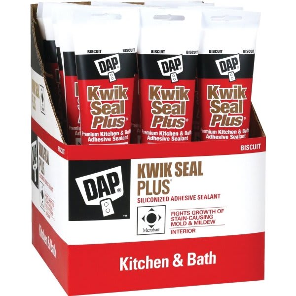 Dap 5.5 Oz Kwik Seal Plus Kitchen And Bath Caulk  (Biscuit) (12-Count)