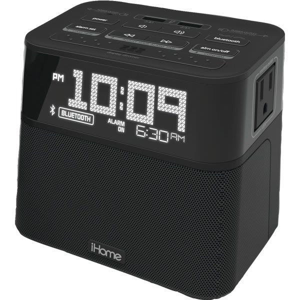 Triple Display Bedside Bluetooth Alarm Clock W ...