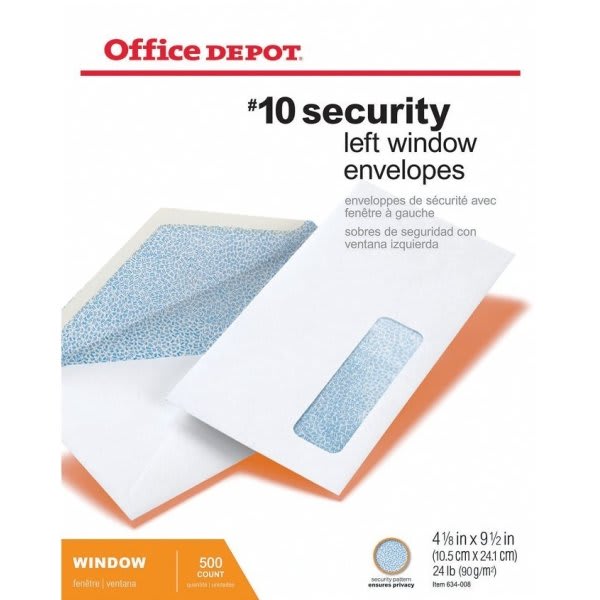 Office Depot® 3 Coin Brown Kraft Envelope 21/2" x 41/4" Box Of 500
