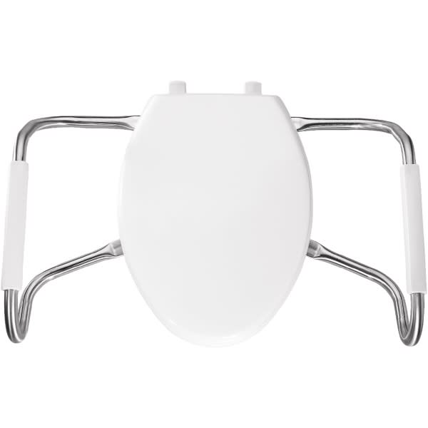 Seasons® Plastic OpenFront Elongated HeavyDuty Toilet Seat (White