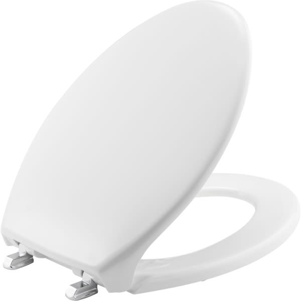 Premier Elongated Closed Front Toilet Seat With Cover Plastic In White ...