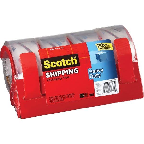 Office Depot® Scotch Moving And Storage Packaging Tape, Package Of 4