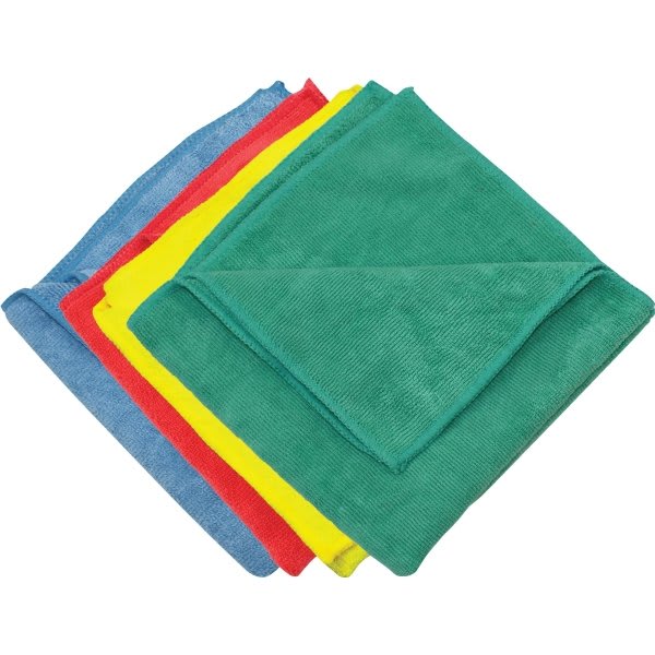 Renown 16 In. X 16 In. Premium Microfiber Cloth Multicolor gsm 300, Package Of 12