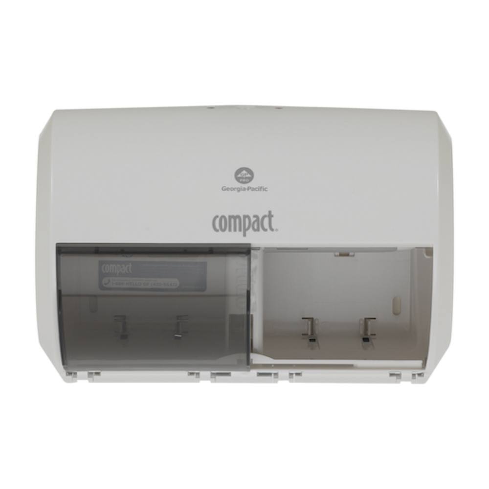 Compact® Coreless 2-Roll Side-By-Side Toilet Paper Dispenser (White)