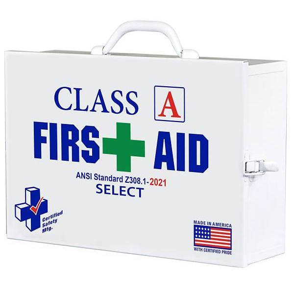 Certified Safety 2-Shelf Class A First Aid Cabinet