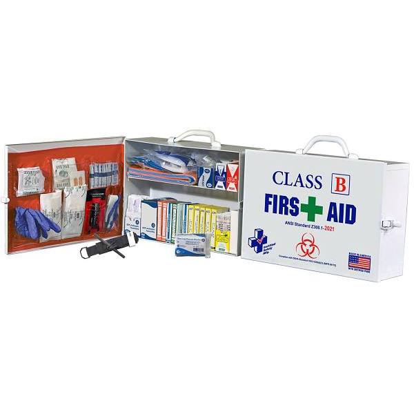 Certified Safety 2-Shelf Class B First Aid Cabinet