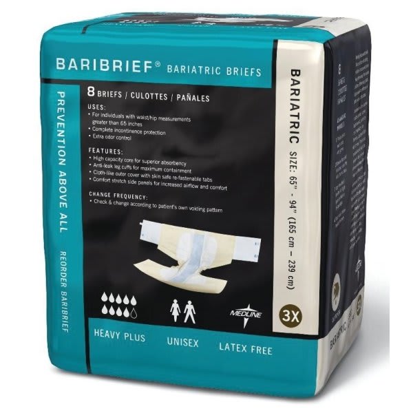 Medline Bariatric Briefs (8-Pack)