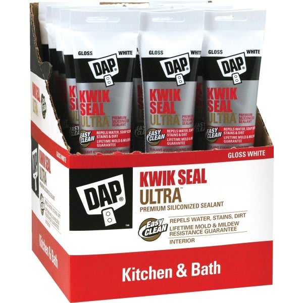 Dap 5.5 Oz Kwik Seal Ultra Premium Siliconized Sealant (White) (12-Count)