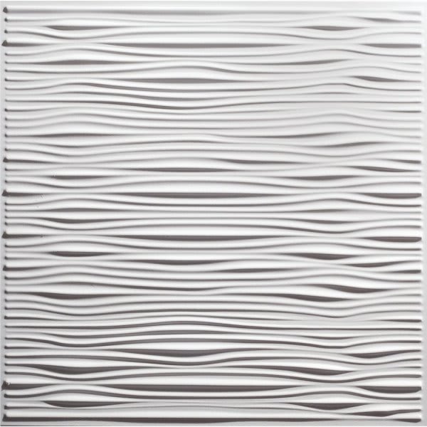 Genesis 2ft X 2ft Drifts White Lay In Ceiling Tile, Case Of 12