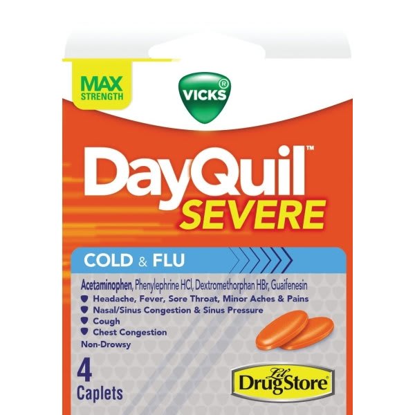 Lil Drugstore Dayquil Severe 4 Count Retail Box Package Of 6