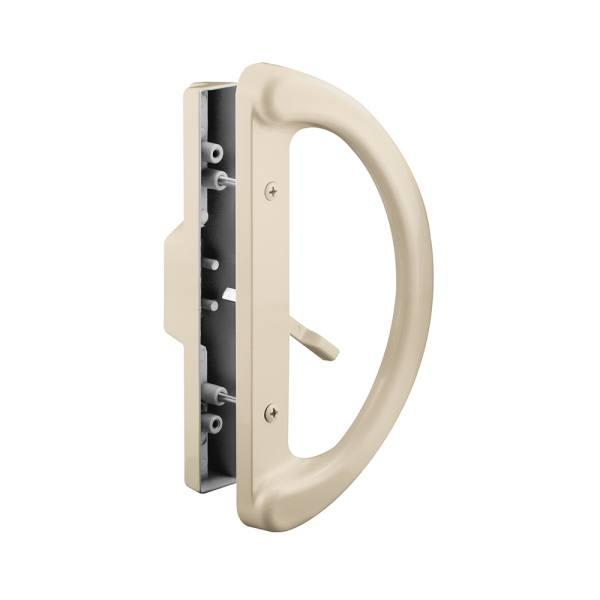 Slid Glass Dr Handle Set, Hole Center, Dcst, Tan , Painted , Ms