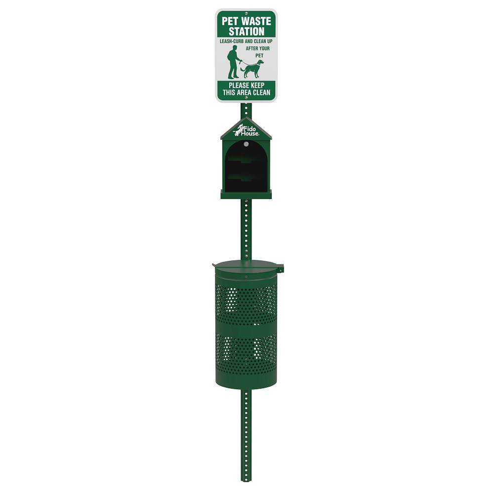 Fido House® Green Pet Waste Station
