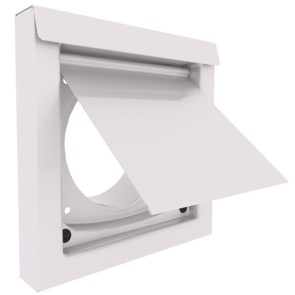 Inovate 4" Flush-Mount Wall Vent, Metal - White