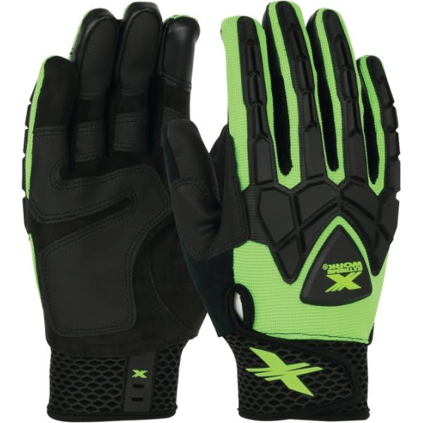 Pip® Extreme Work® Strike Protex™ General Purpose Gloves (Green/Black) (X-Large)