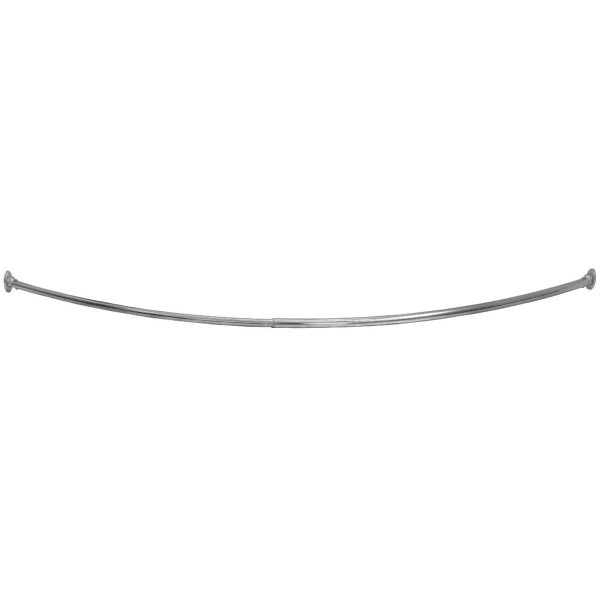 Design House Curved Shower Rod, Satin Nickel Finish