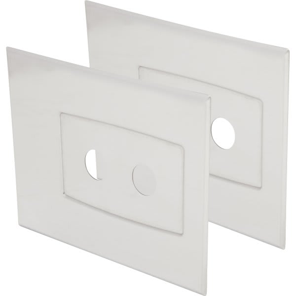 Wingits Contour Oval Curved Shower Rod Cover Plate Polished Stainless Pair Of 2