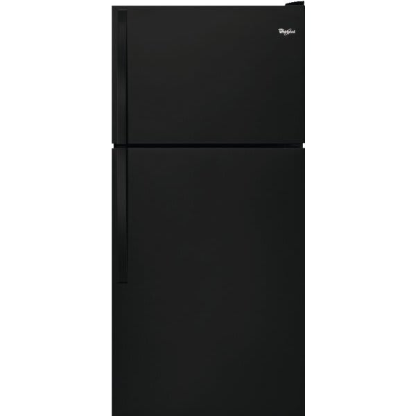 Whirlpool ENERGY STAR 18 cu. ft. 30 In. W Top Freezer Refrigerator, Black, ADA