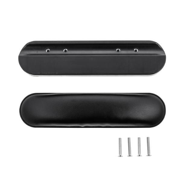 New Solutions Economy Black Vinyl Padded Desk Length Armrest, Case Of 6 Pairs