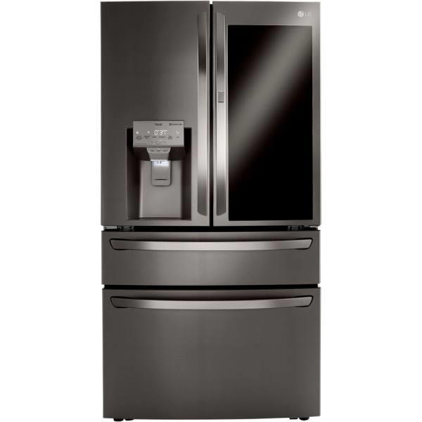 LG ENERGY STAR® 23 Cu. Ft. 4-Door French Door Refrigerator With Ice Maker, Black Stainless Steel, ADA