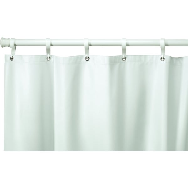 Hooked Style 6 Gauge Shower Curtain 72 X 72" White Case Of 12