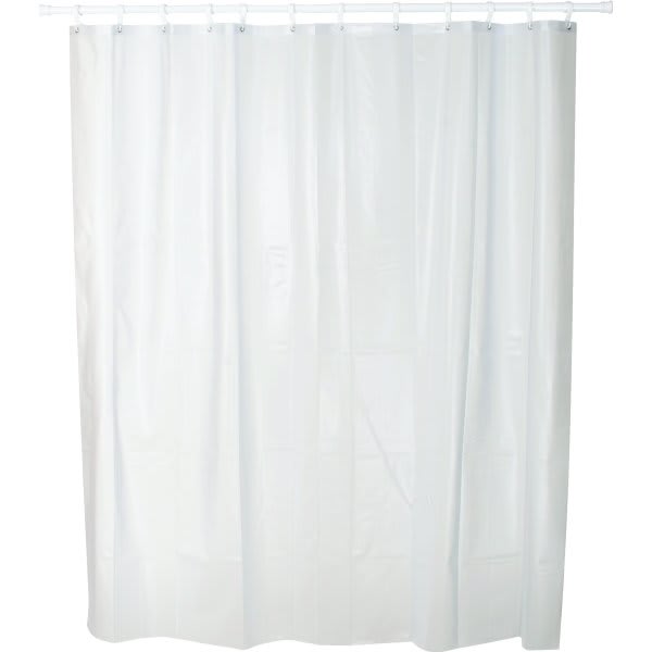 Hooked Style 8 Gauge Vinyl 72" Frost Shower Curtain Case Of 12
