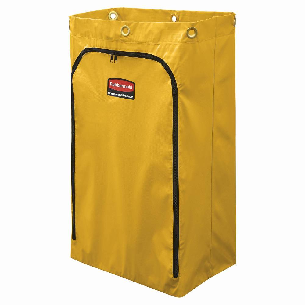 Rubbermaid Commercial 24 Gallon Vinyl Janitor Cart Replacement Bag (Yellow)