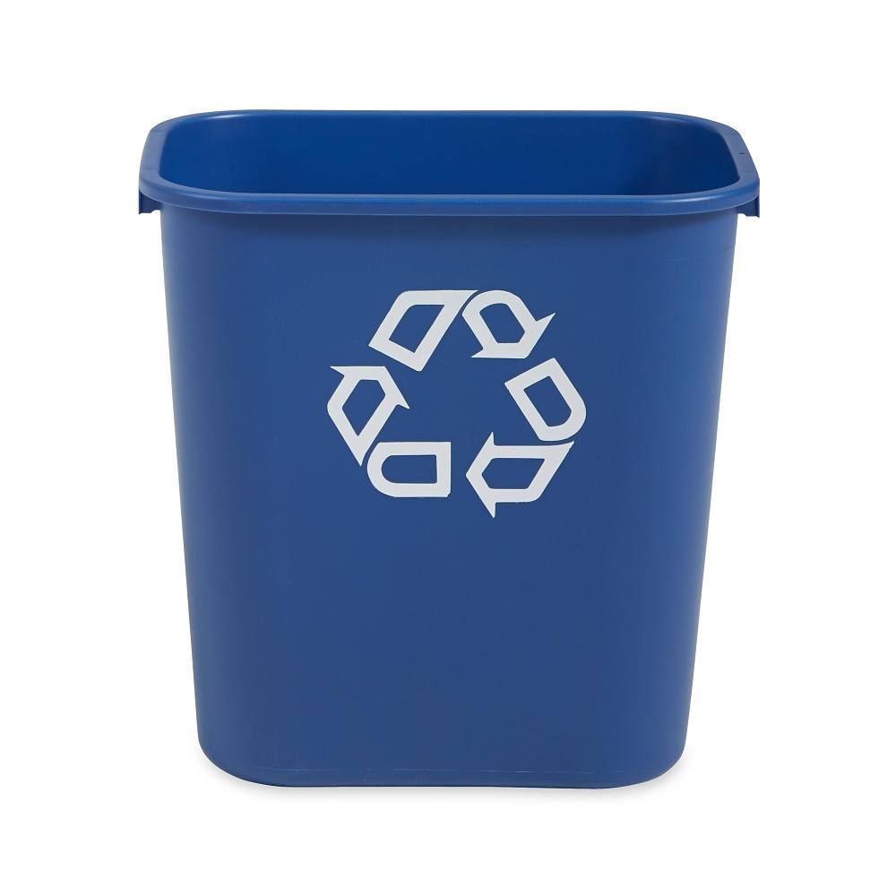Rubbermaid Commercial 7 Gallon Recycling Trash Can (Blue)